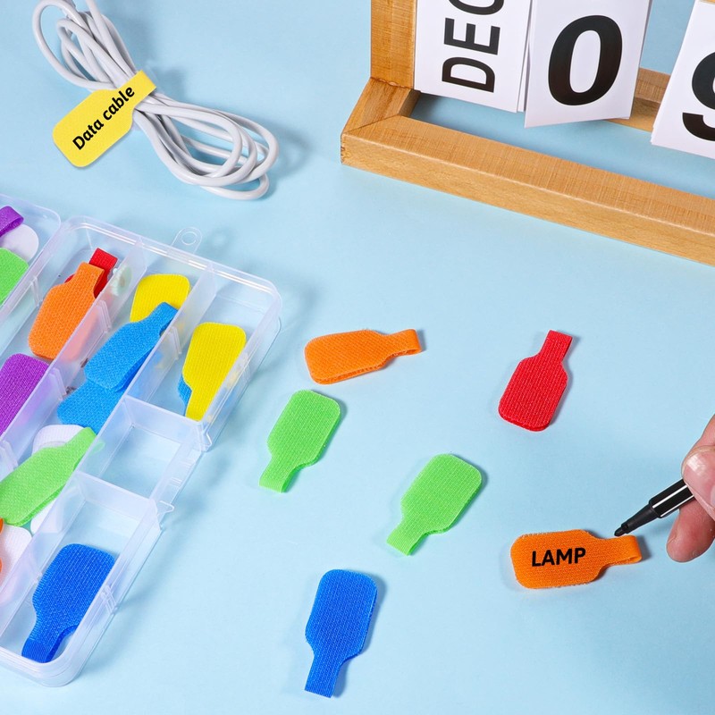 Yuanchu Pack of 32 Cable Labels Cable, Cable Labelling Clip