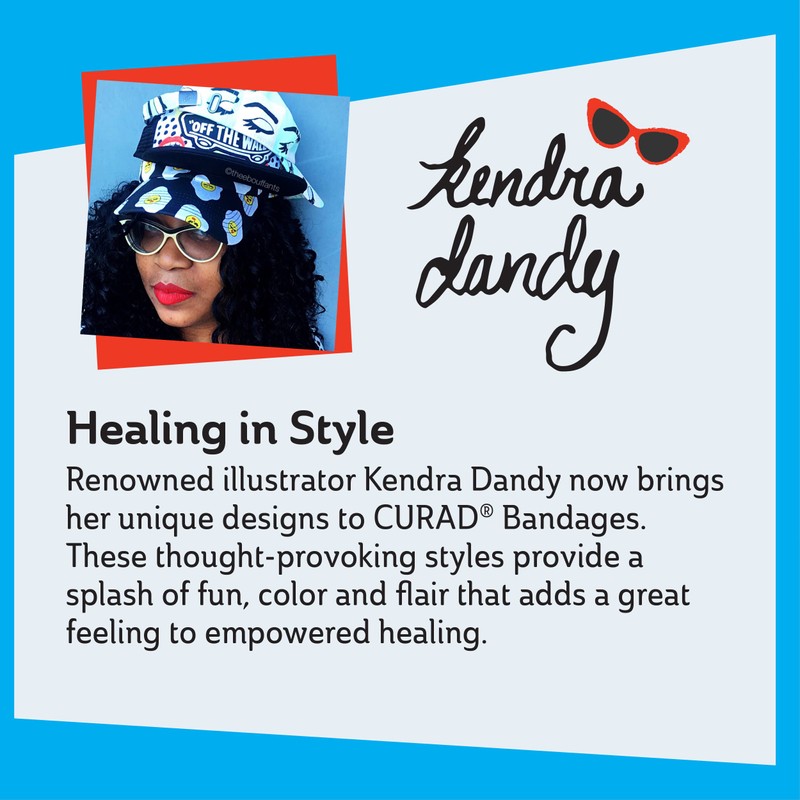 Curad Kendra Dandy Designer Adhesive Fabric Bandages (50 Count Variety