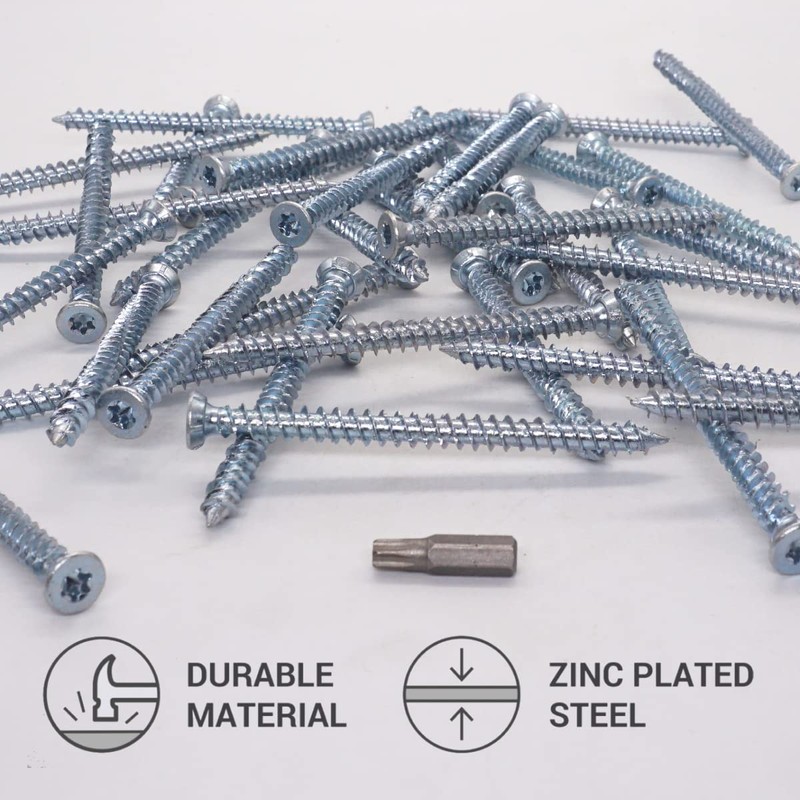 SKIR'CO (Pack of 10) Concrete Screws Galvanised 7.5 x 92mm