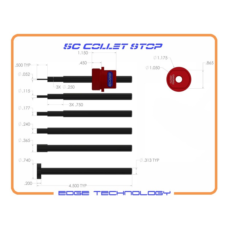 5C Collet Stop by Edge Technology