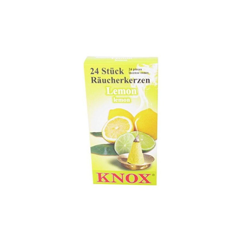 Knox Lemon Scent German Incense Cones Made in Germany for