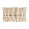 SARO LIFESTYLE Woven Elegance Diamond Throw Pillow Cover, Natural, 14"x20"