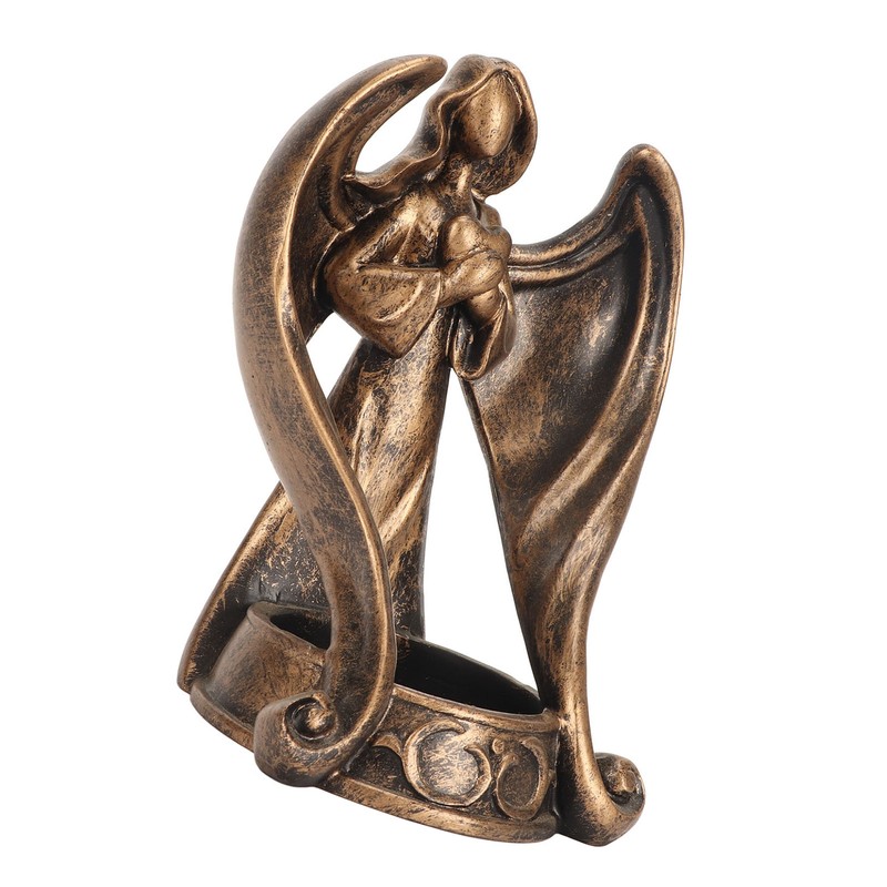 Candle Holder Resin Candlestick Base Angel Figurine Design Home Decoration