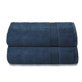 Belizzi Home - Juego de 2 toallas de baño de algodón de gran tamaño, 28 x 55 pulgadas, toallas de baño grandes, ultra absorbentes, compactas, de secado rápido y ligera, ideal para gimnasio, viajes, campamento, piscina, color azul mineral