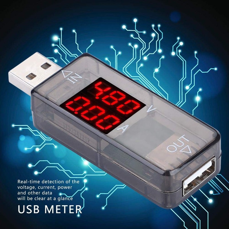 USB Digital Multimeter, Colour LCD Voltmeter Ammeter Double Row Displays