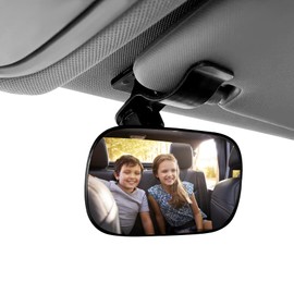 Lyxheth Baby Car Mirror, Car Seat Mirrors, Wide Angle Convex Clip-on Mirrors, Universal Auto Interior Accessories Children Backseat Adjustable Rearview Mirror for Viewing Rear Passengers (1PCS)