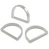 Rierdge Matte Silver Napkin Rings Set of 12, 35mm Semicircle