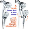 AquaSpa High Pressure 48-mode Luxury 3-way Combo with Adjustable Extension