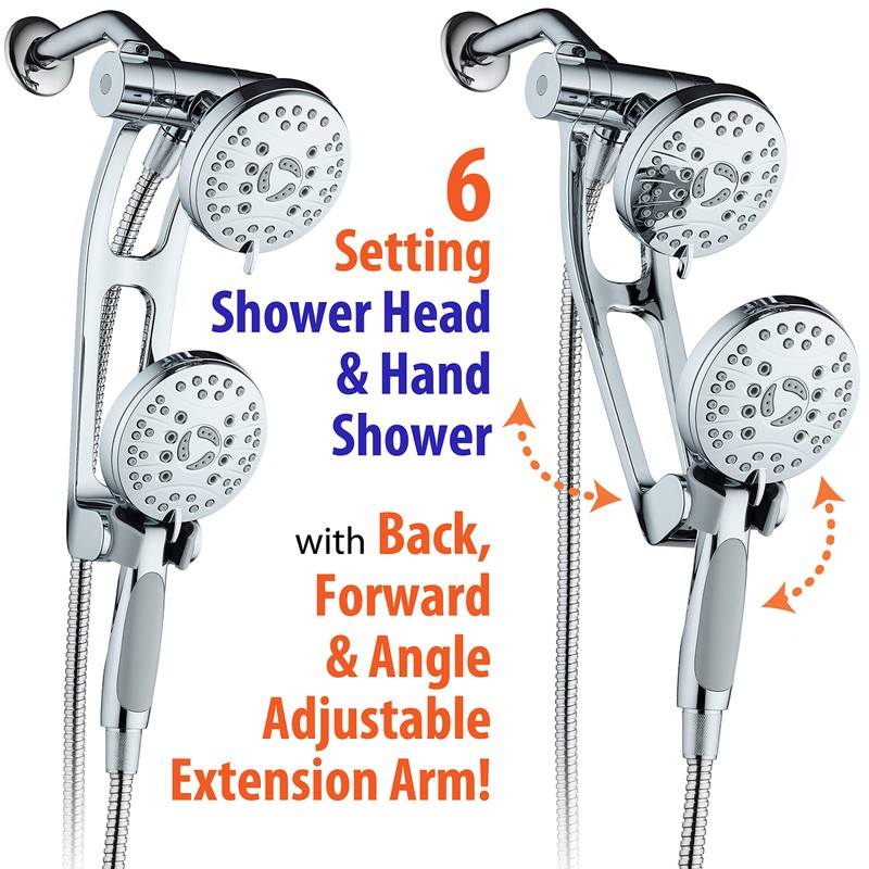 AquaSpa High Pressure 48-mode Luxury 3-way Combo with Adjustable Extension