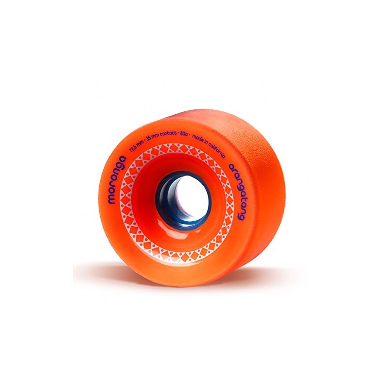 Orangatang Moronga 72.5 mm 80a Freeride Longboard Skateboard Wheels (Orange,