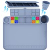 Silicone Painting Mat with Cup and Palette Removable, 17"X13" Thick