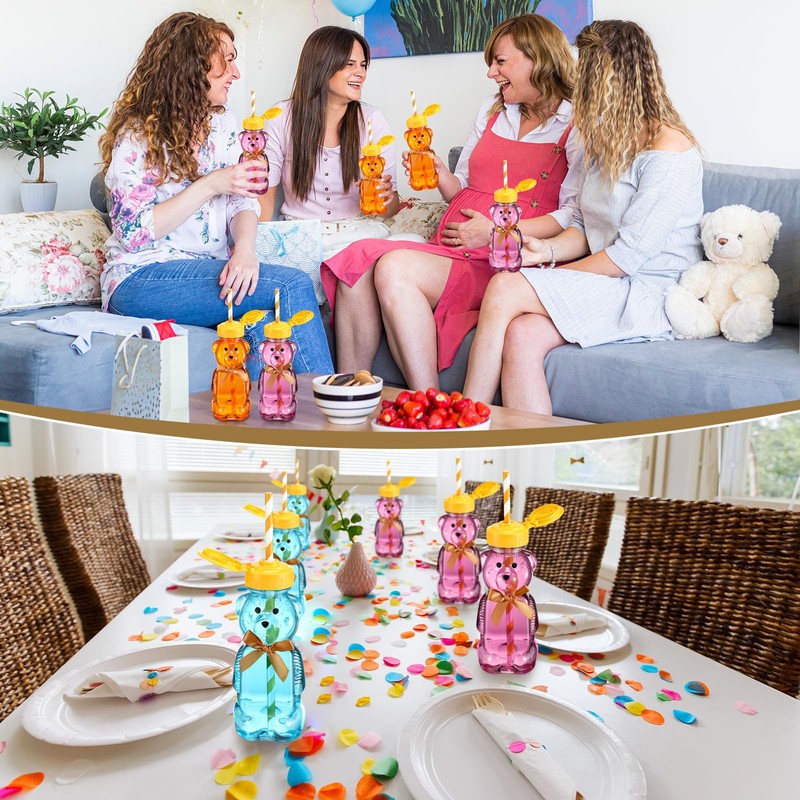 Honeydak 16 Pack Bear Straw Honey Cup for Baby 8