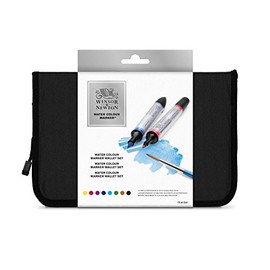 Winsor & Newton Watercolor 8 Markers Set Travel Artist Quality Painting Brushes