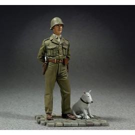 W. Britain Museum Collection 10120 U.S. General George S. Patton & Willie England 1944 1:30 Scale Metal