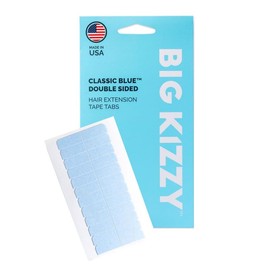 Big Kizzy Classic Blue Double Sided Replacement Tape for Hair Extensions - Strong Flexible Hold and Damage Free Tape in Hair Extension Tape- 4-6+ Weeks of wear - 240 tabs
