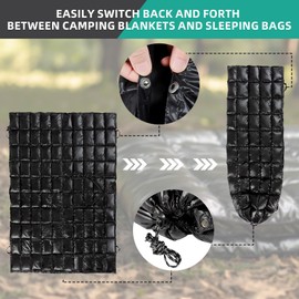 Vihicamp Down Camping Blanket - Packable Lightweight Outdoor Blanket, Warm Compact Backpacking Quilt for Cold Weather, Water-Resistant Puffer Blanket, Ideal for Travel, Hammock, Outdoor Adventures