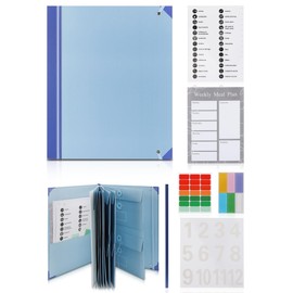 Gugxiom In Case I Go Missing Binder, A4 Folder Organiser with Pockets & Labels, Paper Organiser for Classeur Important Document, Home School Office Supplies (Blue)