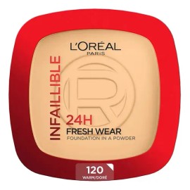 LOréal Paris Base de Maquillaje en Polvo Infallible 24H Freshwear de Alta Cobertura y Acabo Mate, Larga Duración y Control de Brillo                  