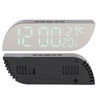 Digital Alarm Clock Multifunction Innovative Silent Temperature Humidity LED Mirror