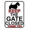 KEEP THE GATE CLOSED THANK YOU SCOTTIE DOG THEME METAL