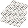 BQLZR, Metallschnallen mit Schiebedorn, 38 mm, 20 Stück, N08437, Silber/Schwarz,