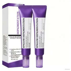 GMHLLES 2 Bottles of Anti-Hyperpigmentation Cream, Dark Spot Cream, with 1 Pair of Eye Patches, Nourishing and Moisturizing, Improving Dull Skin and Spot Problems, Suitable for a Variety of Skin Types