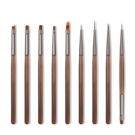 Cepillo de Línea de Arte de Uñas Nail Art Painting Pen Cepillo de Uñas Traje de Cepillo de Manicura Dibujo Pintado Material Acrílico Herramientas de Manicura