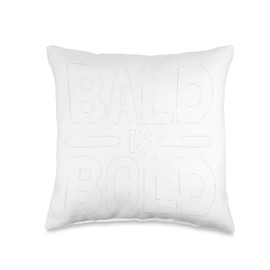 bald is bold norwood scale no hair men without hair Throw Pillow