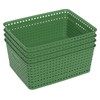 Sadstory Plastic Weave Storage Shelf Baskets, Organization Baskets, 4 Packs
