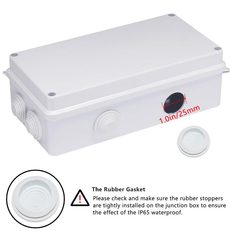 Zulkit Junction Box ABS Plastic Dustproof Waterproof IP65 Universal Electrical