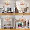 Crystal Ceiling Light Fixture, Modern Semi Flush Mount Ceiling Light,