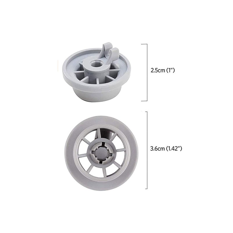 Wmzjnljy 8pcs 165314 Dishwasher Wheels Lower Rack for(M17-8)