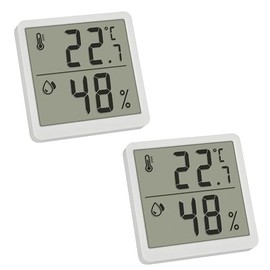 TFA Dostmann 30.5059.02.02 Indoor Digital Thermo-Hygrometer, Thermometer and Humidity, Room Thermometer, for Room Climate Control, Humidity Meter, White, Set of 2