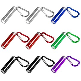 UQTUKO Mini LED Torch, Pack of 9 Children's Torch Key Fob Waterproof Torch Small Mini Torch Key Ring Children's Torch for Hiking, Camping, Emergency