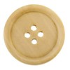 Handarbeit-Lieblingsladen 10 Elegant Wooden Buttons 30 mm Round Natural 4-Hole