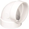 Airvac VM104/5506 FT018 90-Degree Short Elbow PVC Fitting, White