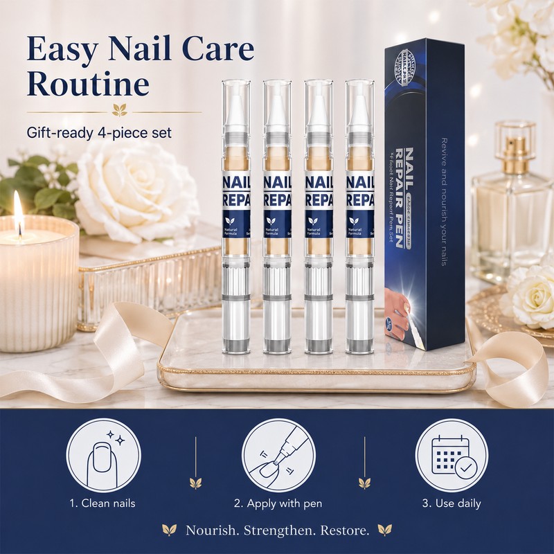4-Pack Nail Care Liquid Pens for Women – Portable Nail