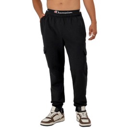 Champion, Powerblend, Ankle-Length Joggers, Sweatpants for Men with Pockets (Reg. or Big, Black C Patch Logo, XX-Large Tall