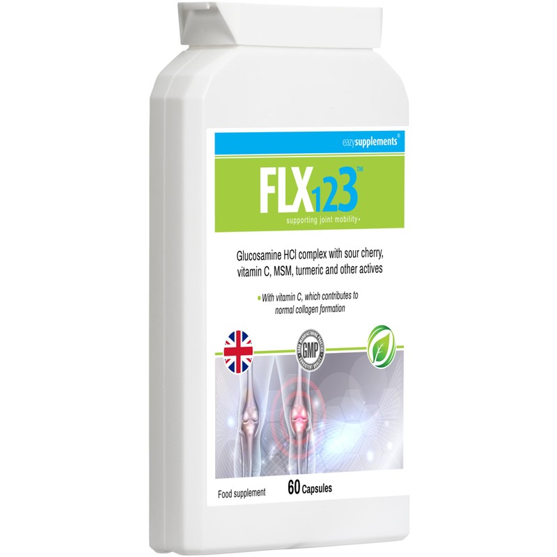 FLX 123 - Vitamin C, Turmeric, Glucosamine, Ginseng, Rosehip, Ginger