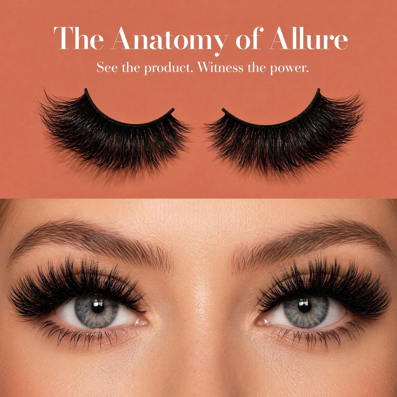 False Eyelashes Cat Eye Lashes 20MM Fluffy Wispy Strip Lashes,