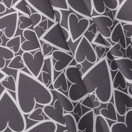 Mook Fabrics Valentine Fabric [45in. Wide] – 100% Cotton Material for Quilting, Home Decor Accents | Arts, Crafts & Sewing, Scrambled Hearts Grey Cut by The Yard