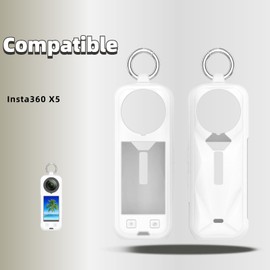 QHBAMD 3 Pack Compatible with Insta360 X5 Silicone Protective Case - Shockproof Water Resistant Cove