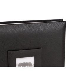 Kenro Savoy Series Black Faux Leather Photo Album for 100 Photos 7x5 inch / 13x18cm with Frame for Photograph on Cover and Memo Space Beside Each Photograph, Savoy Series - KD140