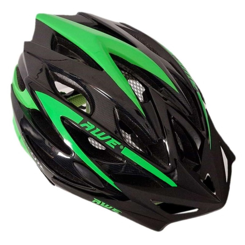 AWE AWEAerolite™ In Mould Bike/E-Bike Helmet Black/Green Large 58-61cm FREE