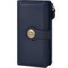 Travelambo Women's Wallet RFID Blocking Trifold Clutch Large Capacity Credit