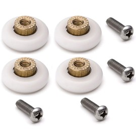 4PCS/Pack Glass Sliding Door Pulleys,For the Bathroom Pan Shower Door Rollers/Runners/Wheels,Strong Load-bearing Capacity, Ultra-quiet (Roller diameter 19mm, YQl03-4Pcs)