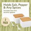 IMPRESA 2-Pack Japanese-Style Salt Box - Moisture-Barrier Lid Salt Cellar