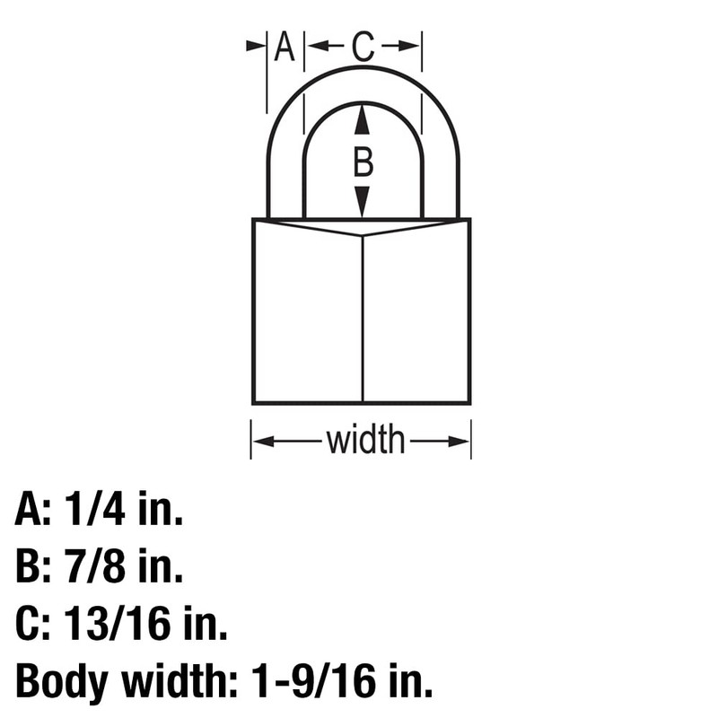 Master Lock 140TRI Solid Brass Padlock with Key, 3 Pack