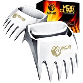 Meat Claws Meat Shredder for BBQ - Perfectly Shredded Meat, These Are The Meat Claws You Need - Best Pulled Pork Shredder Claw x 2 For Barbecue, Smoker, Grill (Solid Metal)