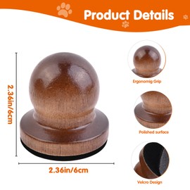 JHSYPET Dog Nail File Dog Scratch Board for Nails Wooden Handicraft Cat Dog Nail Scratch Pad with 4 Pcs Replaceable Sandpaper Dog Trainning Accessories Stress Free Nail Filing for Dogs(Coffee)